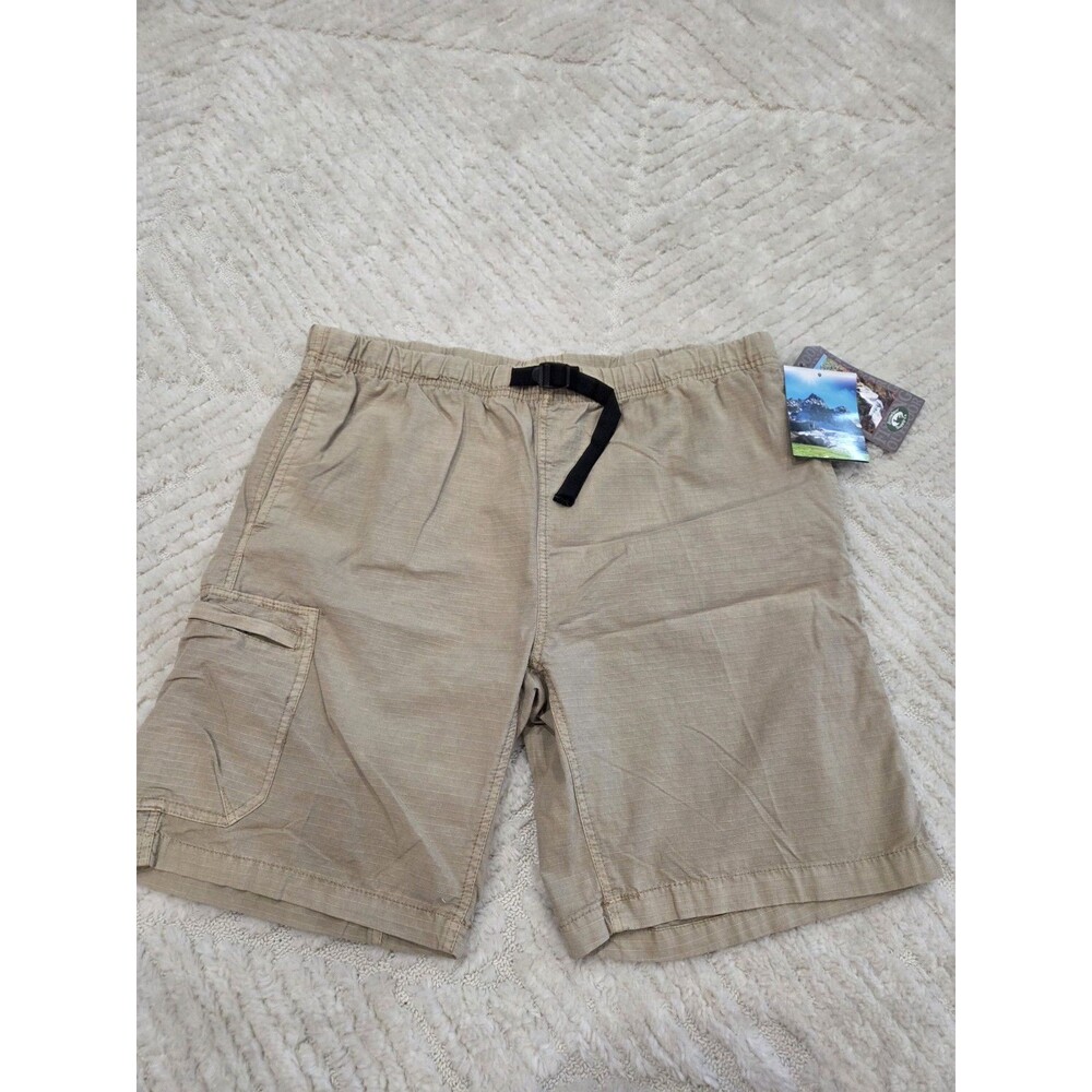 Stillwater Supply Co Mens Cargo Shorts Sz Large Tan 100% Cotton NWT B3